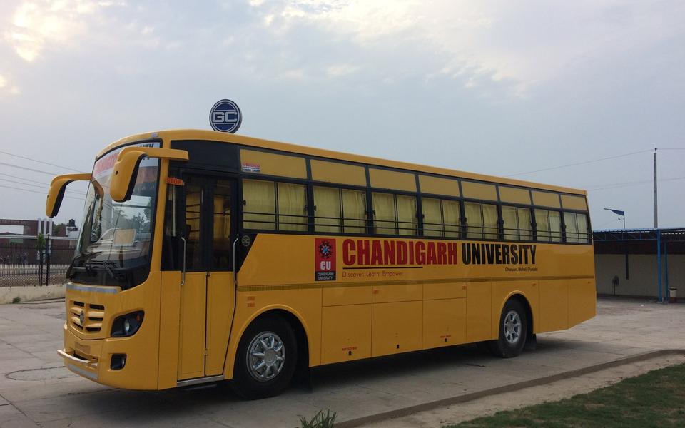 Chandigarh University school bus built by Gobind Coach